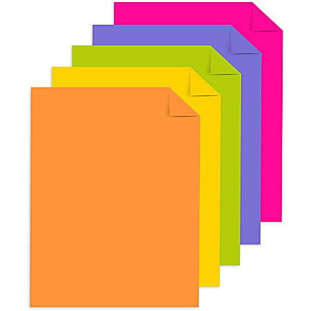NEENAH PAPER 99608 Color Paper --Inch Bright-Inch Assortment 8 1/2 x 11 5  Colors 24lb 500 Sheets