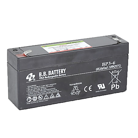 B & B BP Series Battery, BP3-6, B-SLA632