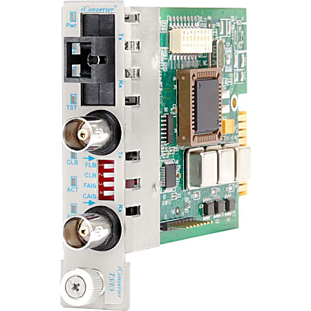 Omnitron iConverter T3/E3 Single-Fiber Media Converter Coaxial SC Single-mode 40km BiDi Module - 1x T3/E3/DS-3 - 8751-2