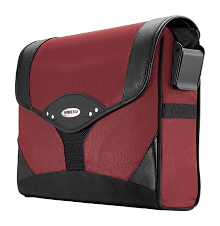 Mobile Edge Select Messenger Case - Top-loading - Adjustable Shoulder Strap - Ballistic Nylon - Red, Black