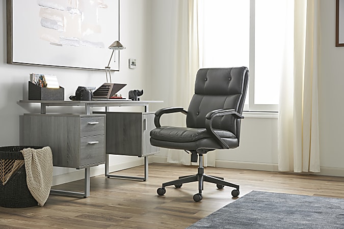 Serta Mid-Back Office Chair With Mesh Accents And Memory Foam