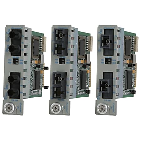 Omnitron iConverter 2Fx Dual Fiber - Media converter - 100Mb LAN - 100Base-FX - ST multi-mode / ST multi-mode - up to 3.1 miles - 1310 nm