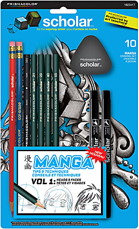 Prismacolor Scholar Manga Drawing Set, 10-Piece Kit