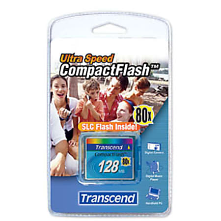 Transcend 128MB CompactFlash Card - 80x - 128 MB