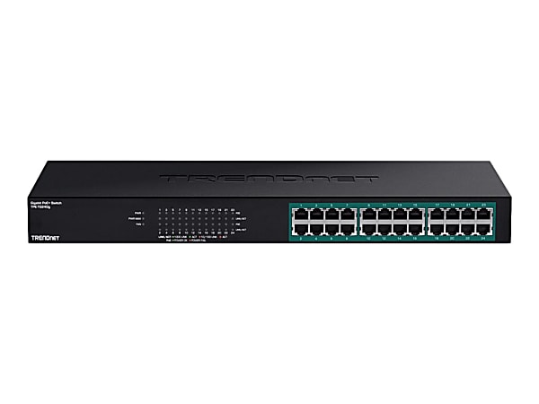 TRENDnet 24-Port Gigabit PoE+ Switch, 24x Gigabit PoE+ Ports, 370W Power Budget, 48Gbps Switch Capacity