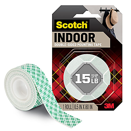 Scotch® Indoor Mounting Tape, 1/2" x 80"