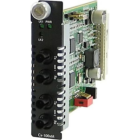 Perle C-1000MM-M2ST05 Transceiver - 2 x ST Ports - 1000Base-SX - Internal