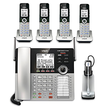 VTech® 4-Line Small Business Office Phone System with 4 CM18045 Handsets