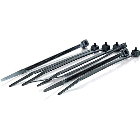 C2G 4in Cable Tie Multipack (100 pack) - Black - Cable Tie - Black - 100 Pack
