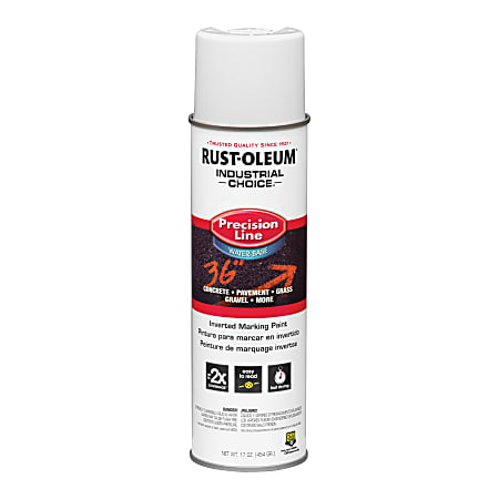 Rust-Oleum Precision Line Inverted Marking Paint Spray, White, 17 Oz