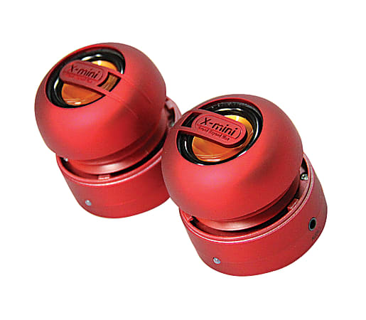 X-mini™ Max Capsule 2-Piece Stereo Speaker System, Red