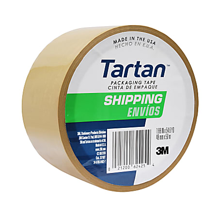 3M™ Tartan™ 3710 General Purpose Packaging Tape, 3" Core, 2" x 55 Yd., Tan