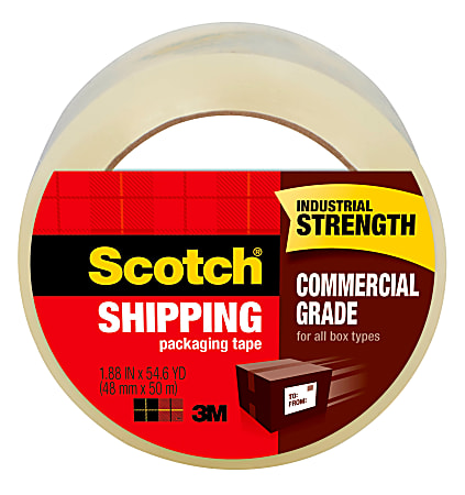 Scotch® Commercial Grade Packing Tape, 1-7/8" x 54.6 Yd., Clear