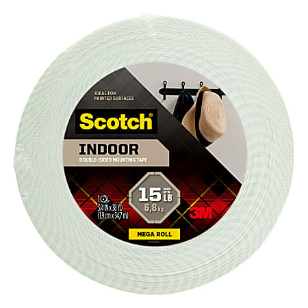 Scotch Permanent Heavy Duty Outdoor Mounting Tape Double Sided 1 x 60 -  Office Depot