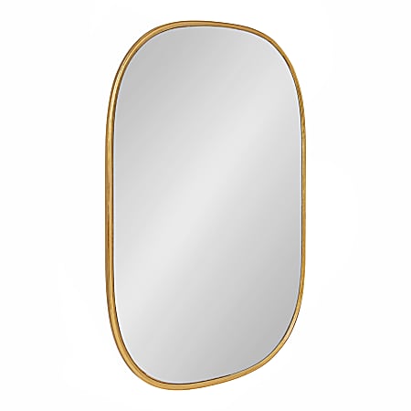 Uniek Kate And Laurel Caskill Decorative Oval Mirror, 35-1/2”H x 23-3/4”W x 3/4”D, Gold