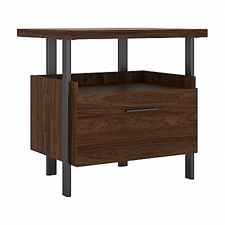 Bush Business Furniture Architect 30-1/3"W x 23-1/2"D Lateral 1-Drawer File Cabinet, Modern Walnut, Standard Delivery