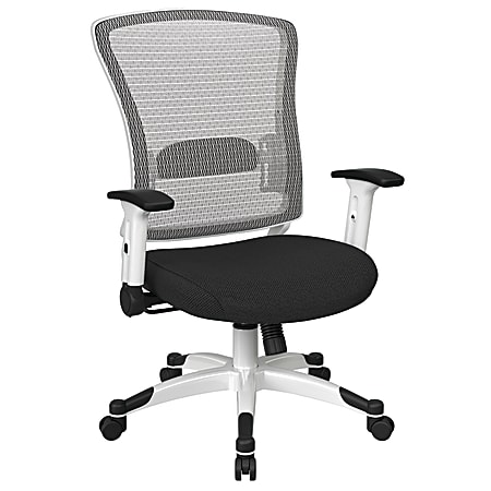 Office Star™ Space Seating Mesh Mid-Back Chair, Shale/White
