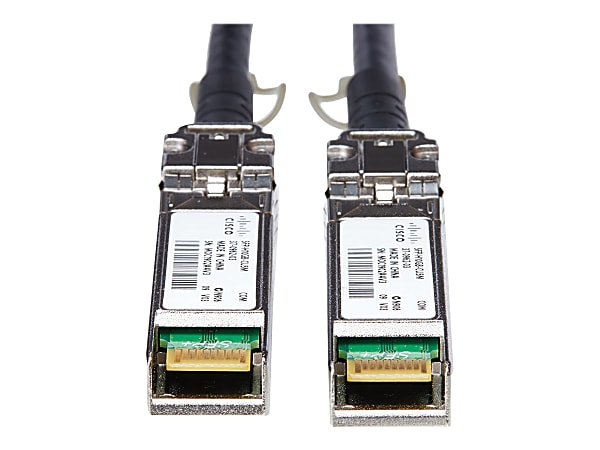 Cisco SFP+ Copper Twinax Cable - Direct attach cable - SFP+ to SFP+ - 16.4 ft - twinaxial - SFF-8436/IEEE 802.3ae - for 250 Series; Catalyst 2960, 2960G, 2960S, ESS9300; Nexus 93180, 9336, 9372; UCS 6140, C4200