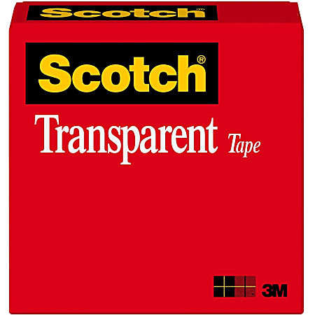 3M Scotch Transparent Tape (Shiny Finish) 3/4x36 yards Desk
