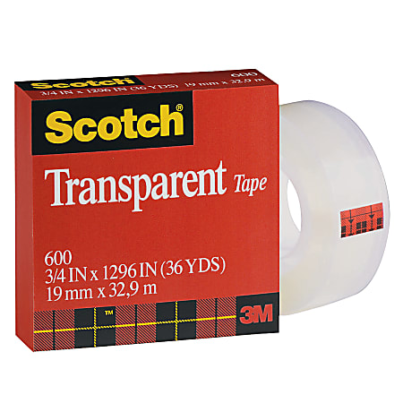 Scotch® Transparent Tape, 3/4 x 1,296, Clear