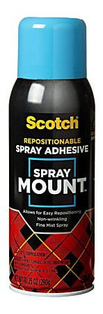 Scotch Spray Mount Spray Adhesive Clear 10.25 Oz. - Office Depot