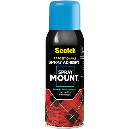 Scotch Spray Mount Spray Adhesive Clear 10.25 Oz. - Office Depot