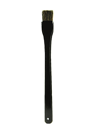 Yasutomo Lacquered Hake Brush, 1 1/4", Flat, Deer/Pig Hair, Black