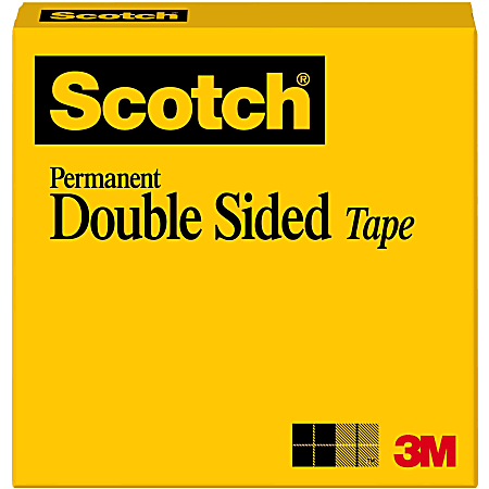 Scotch® Double-Sided Tape, 1/2"x 1,296", Clear