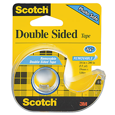 Scotch 665 Permanent Double Sided Tape 34 x 1296 Clear Pack Of 2 Rolls -  Office Depot