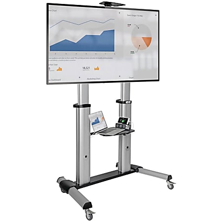 Eaton Tripp Lite Series Heavy Duty Rolling TV Stand Adjustable 60 100 ...