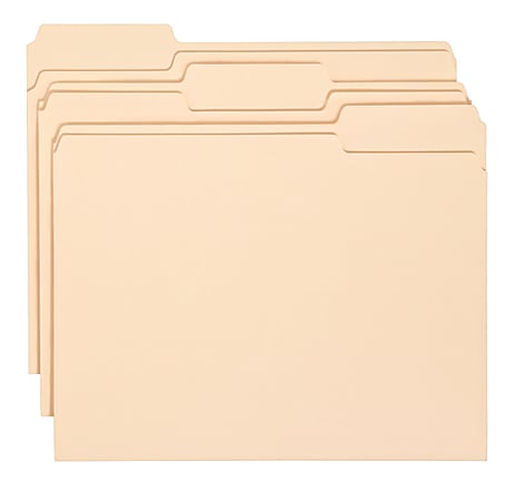 Office Depot® Brand Economy File Folders, 1/3 Cut, Letter Size, Manila, Pack Of 150