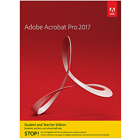 Adobe® Acrobat® Pro Student & Teacher 2017, Mac®, Download