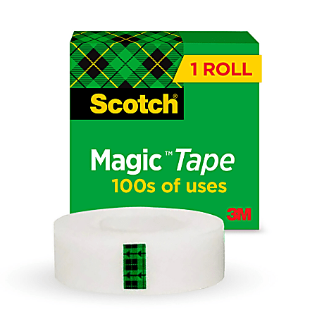 Scotch® Magic™ Tape, Invisible, 1 Tape Roll, 3/4 in x 1296 in, Home Office Supplies and School Supplies for College and Classrooms