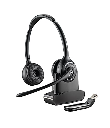 Plantronics® Savi W420 Wireless PC Headset System, Black