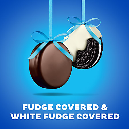 Oreo Fudge And White Fudge Covered Cookies 16.4 Oz Tin Of 24