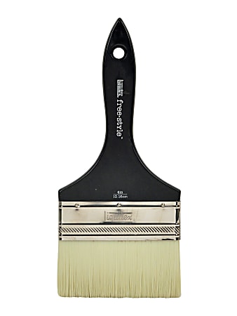 Liquitex Free-Style Large-Scale Paint Brush, 4", Flat Bristle, Synthetic, Black