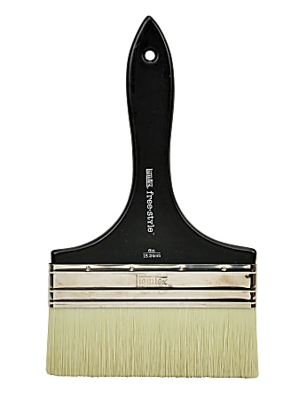Liquitex Free-Style Large-Scale Paint Brush, 6", Flat Bristle, Synthetic, Black