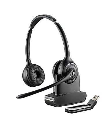 Plantronics® Savi W420-M Wireless PC Headset System, Black