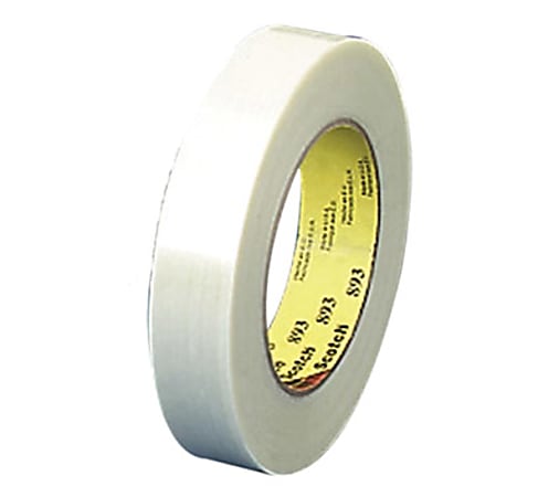 Scotch General Purpose Filament Tape - 0.75" Width x 60 Yd. Length - 3" Core - Synthetic Rubber - Glass Yarn Backing - 1 / Roll - Clear