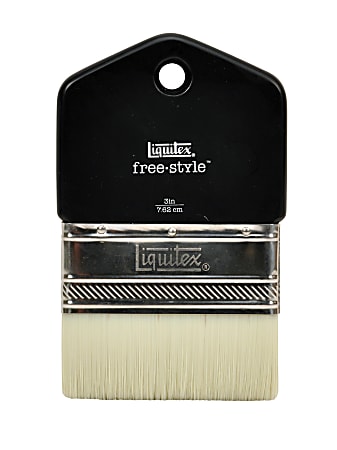 Liquitex Free-Style Large-Scale Paint Brush, 3", Synthetic, Paddle-Cut, Black