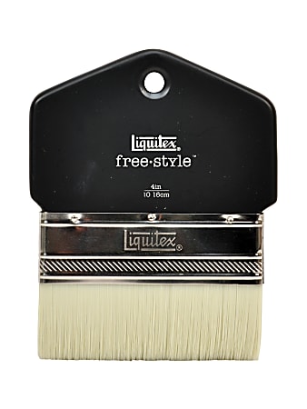 Liquitex Free-Style Large-Scale Paint Brush, 4", Flat Bristle, Paddle-Cut, Black