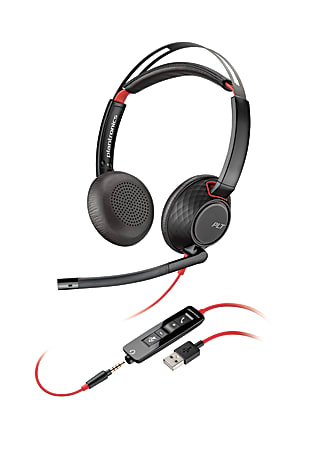 Plantronics® Blackwire® C520 Stereo USB Headset, Black
