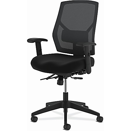 HON Crio Fabric Mid Back Task Chair Asynchronous Black