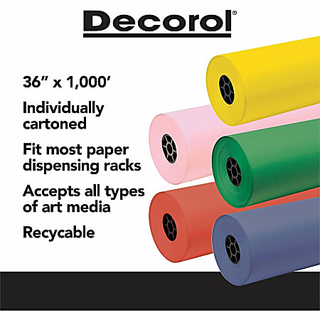 Pacon Decorol Flame Retardant Paper Roll 36 x 1000 Dark Brown - Office ...