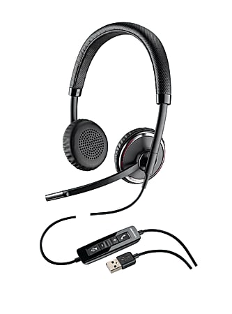 Plantronics® Blackwire® C520-M Stereo USB Headset, Black