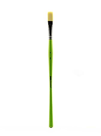 Liquitex Free-Style Detail Paint Brush, Synthetic, Size 8, Flat Bristle, Green