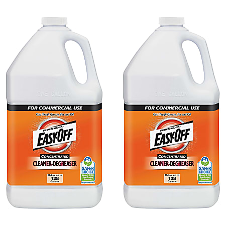 Easy-Off Professional Concentrated Cleaner-Degreaser - Concentrate Liquid - 128 fl oz (4 quart) - 2 / Carton - Green