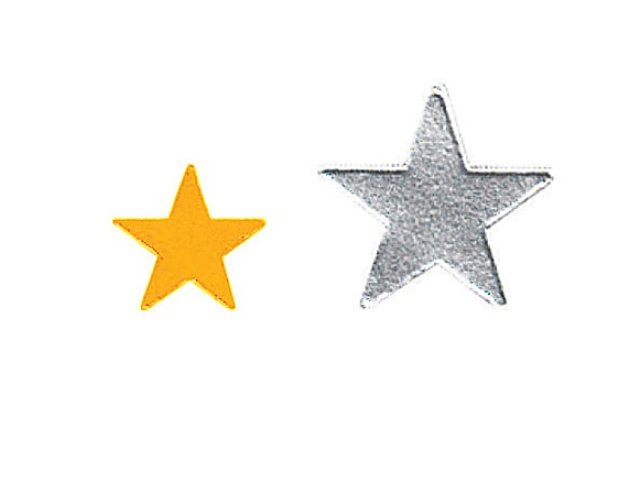 Eureka Presto-Stick® Foil Stars, 3/4", Gold, Pack Of 175