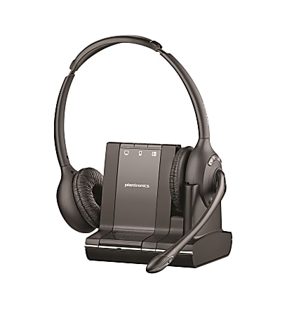 Plantronics® Savi™ 720-M Wireless Headset System, Black/Charcoal