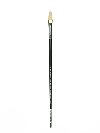 Winsor & Newton Winton Hog Paint Brush, Size 6, Filbert Bristle, Hog Hair, Green